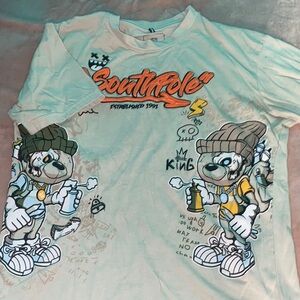 South Pole Kids Graphic Tee - Cream with Multicolor Design